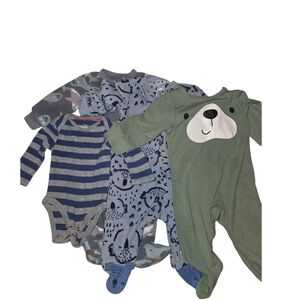 Carter's, Cat And Jack, Lullaby Lane 0-3 Month Boy Bundle Blue And Green